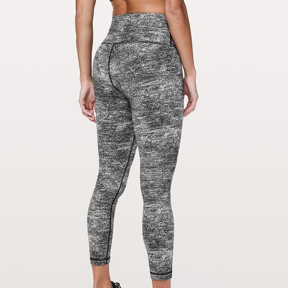 Lululemon Black and White Speckled Leggings - Picture 2 of 4